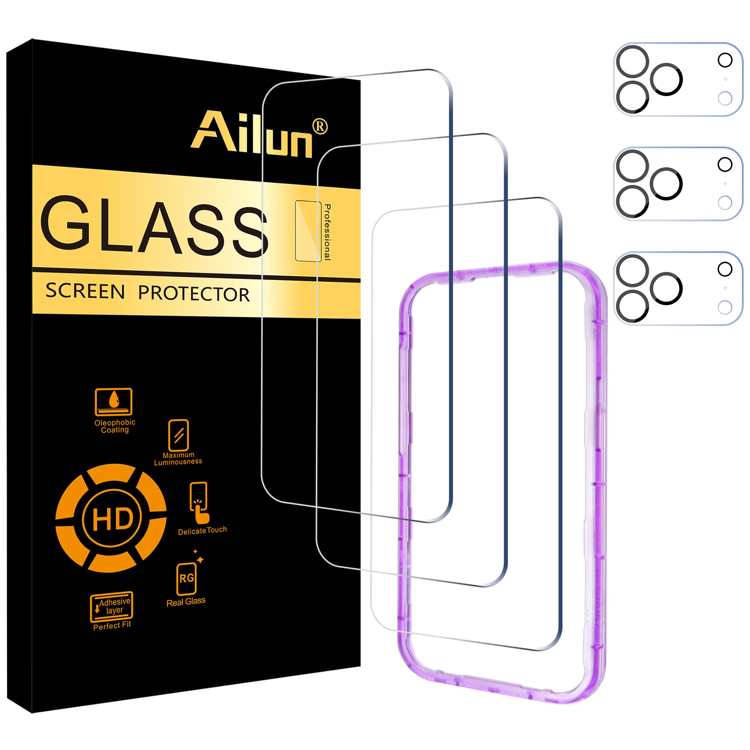 Ailun Screen Protector + Camera Lens Protector for iPhone 18 Pro Max