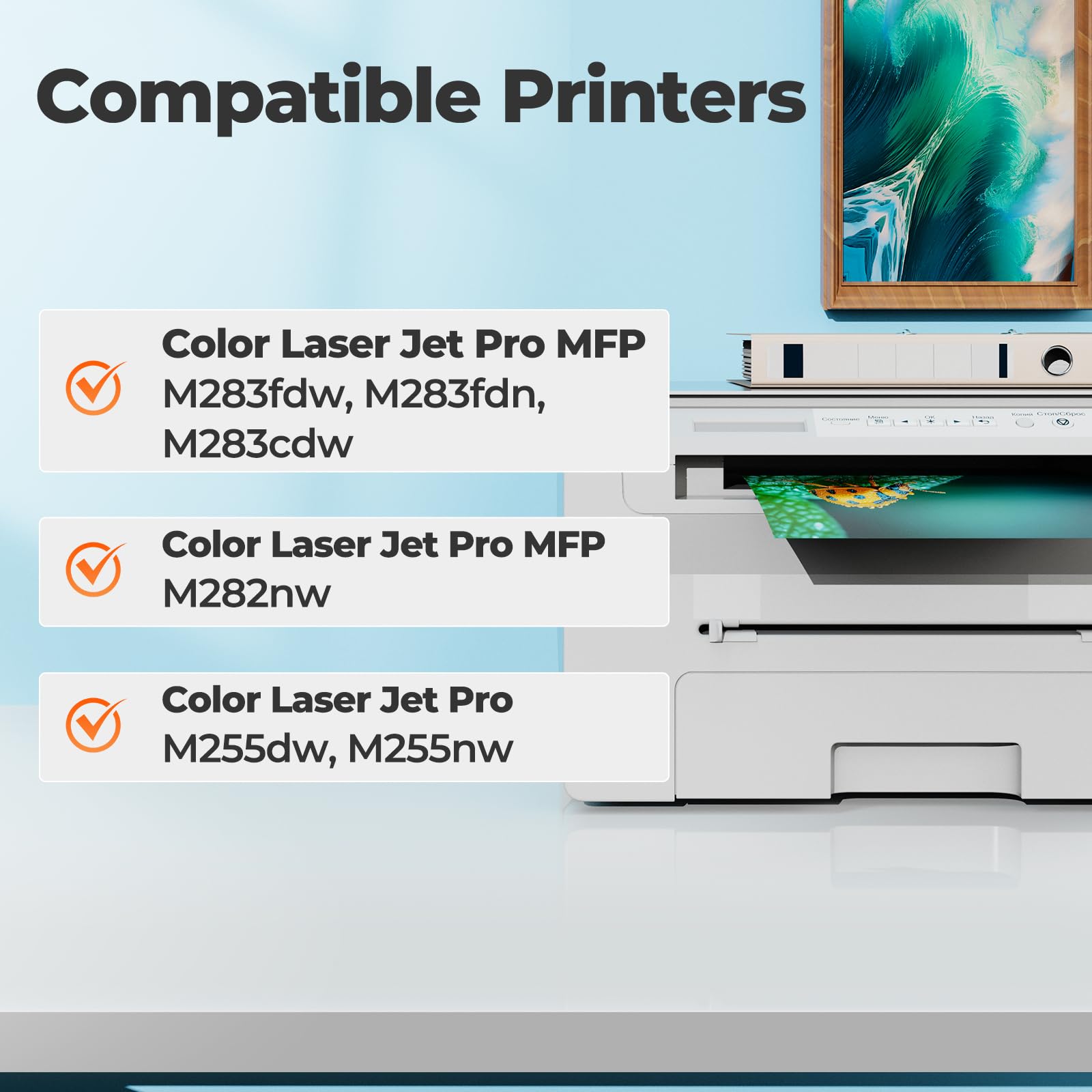 207A Cartucce Toner M283fdw Compatibile con HP 207A 207X Toner con Chip | Compatibile con Color LaserJet Pro MFP M283fdn M283cdw M282nw M255dw M255nw, Nero Ciano Giallo Magenta