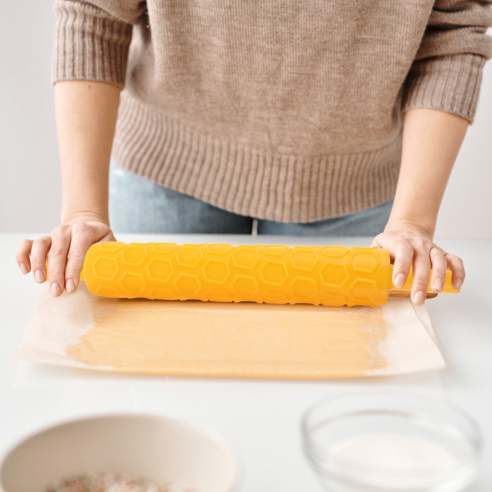 Rullo Mattarello Creativo per Biscotti in Plastica 4 Pezzi Leggero Texture Uniforme per Feste dei Ragazzo Ragazza e Preparazione Dolci Homemade Colore Casuale