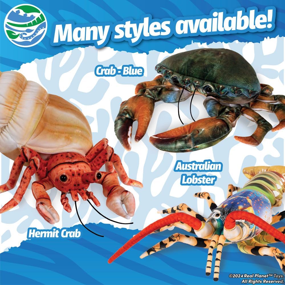 Real Planet 18" Cute Plush Lobster for Kids - Realistic Red Plushie Lobster Stuffed Animal