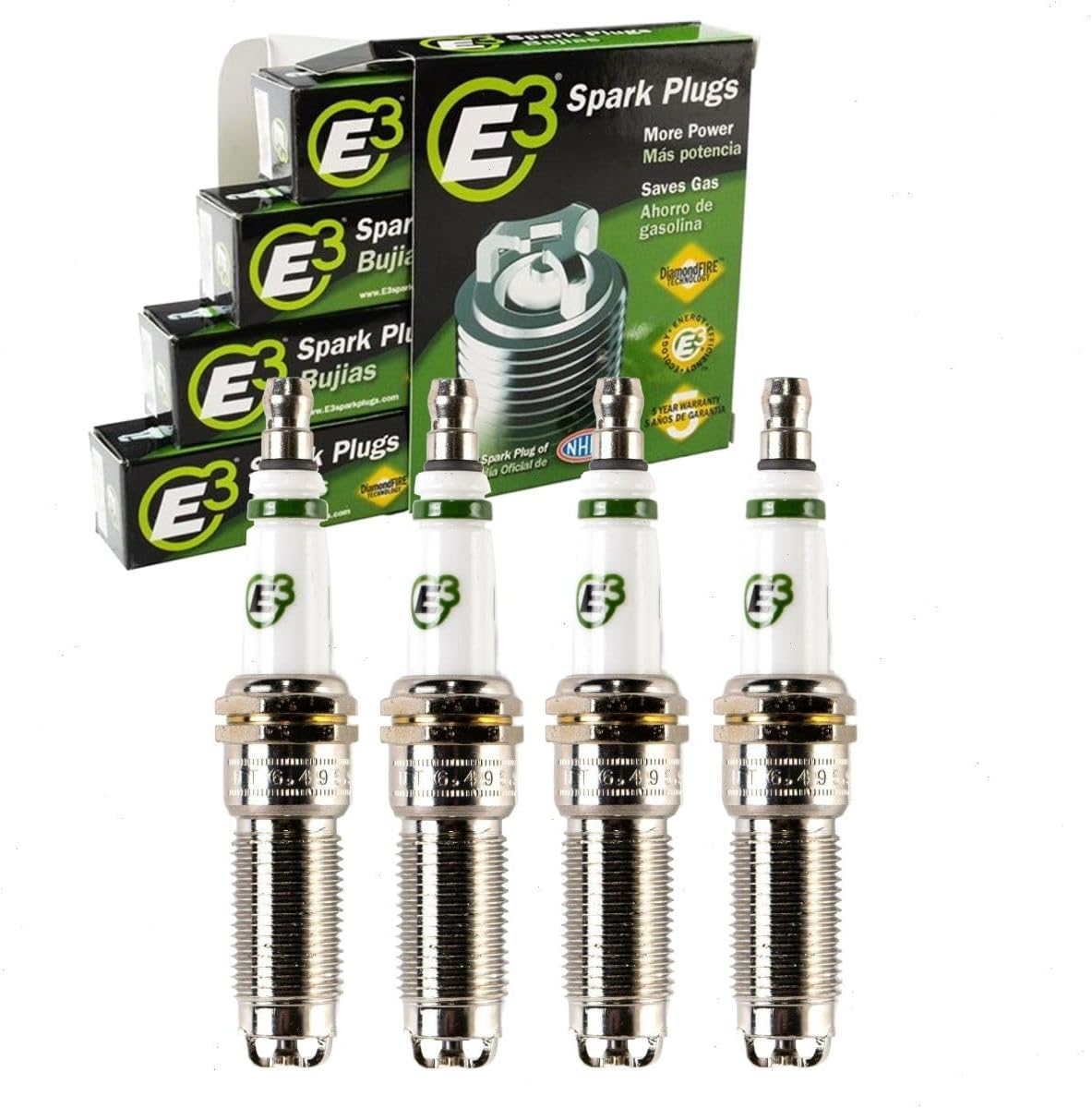 4 pc E3 Spark Plugs compatible with Ford Ranger 2.3L L4 2019-2022