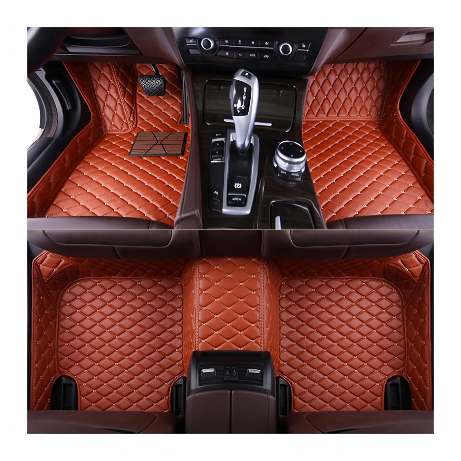 Car Floor Mats for Volkswagen Lavida,2013-2019,Custom Car Floor Mats Full Set-Luxury Faux Leather All-Weather Shield,Anti-Slip,Easy Clean,Fade-Resistant,Elevate Car Interior&Safety