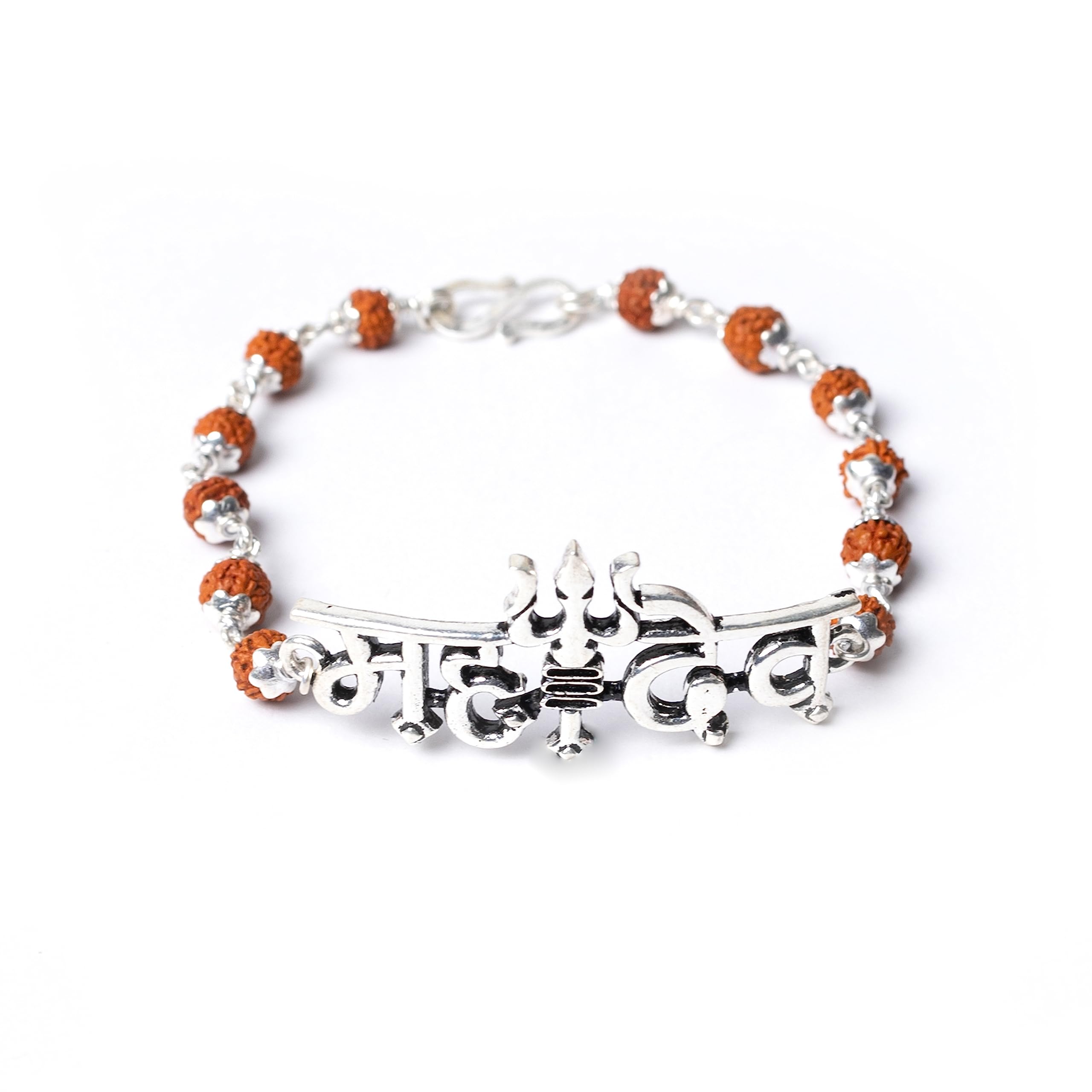 Hem Jewels Pure Silver Rudraksh Rakhi for Brother | Silver Rudaksh Bracelet for Boys and Men | Silver Rakhi with motif of Mahadev with Trishul in Center (HJRKH-73) (B0C9QJQ2RN) Amazon Price History, Amazon Price Tracker