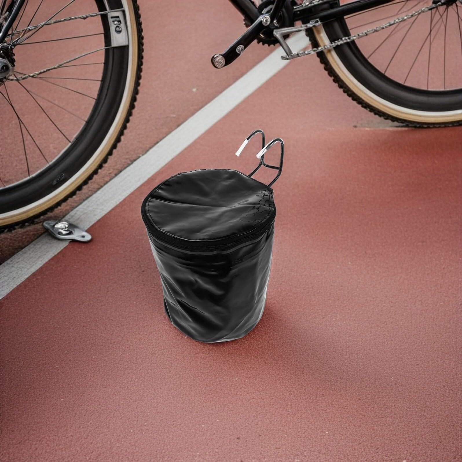 Cestino Anteriore in Tela con Zip per Bici Elettriche e Cruiser Borsa Portaoggetti Manubrio con Ganci e Striscia Riflettente per Spesa e Trasporto Quotidiano