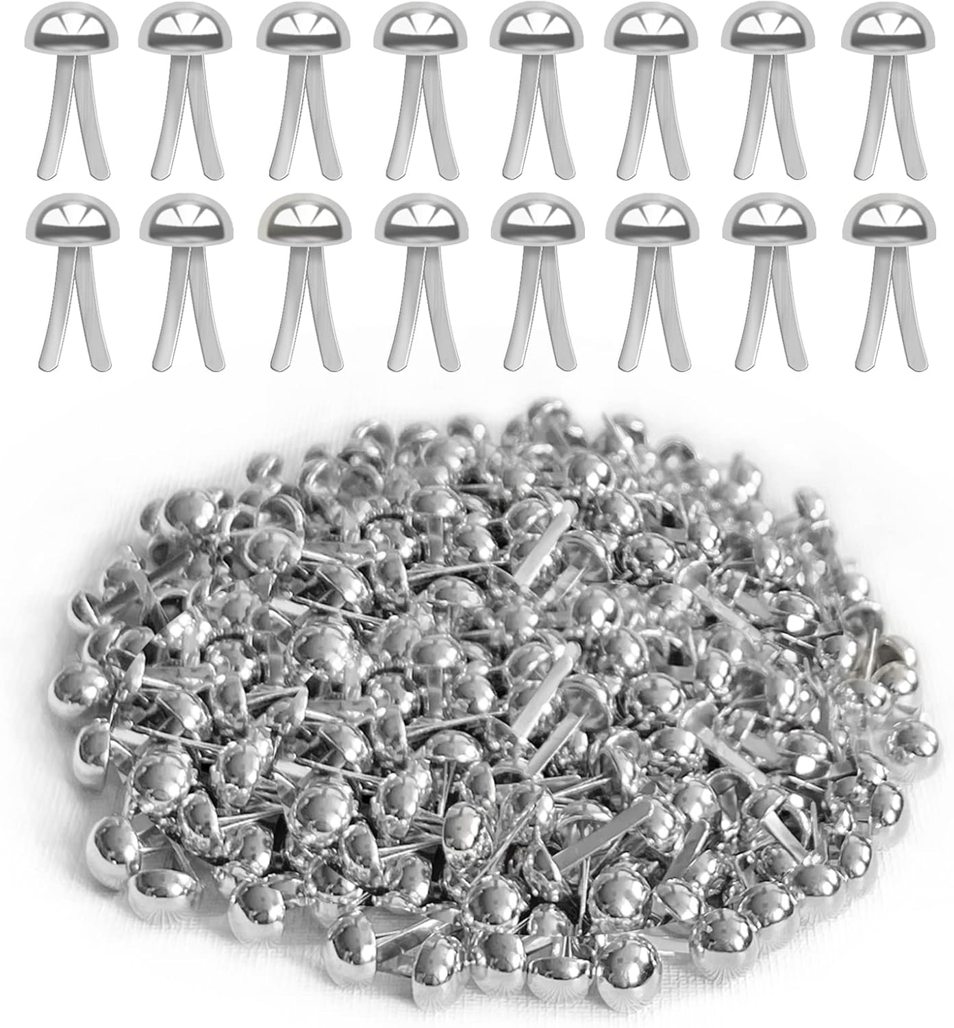 HILELIFE 300 Pieces Brads for Paper Crafts, Premium Mini