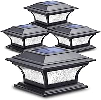 Vista 11 de SIEDiNLAR Luces solares para postes de vidrio para exteriores, luz LED de cubierta de valla, 2 modos para postes de vinilo de madera de 4 x 4, 5 x