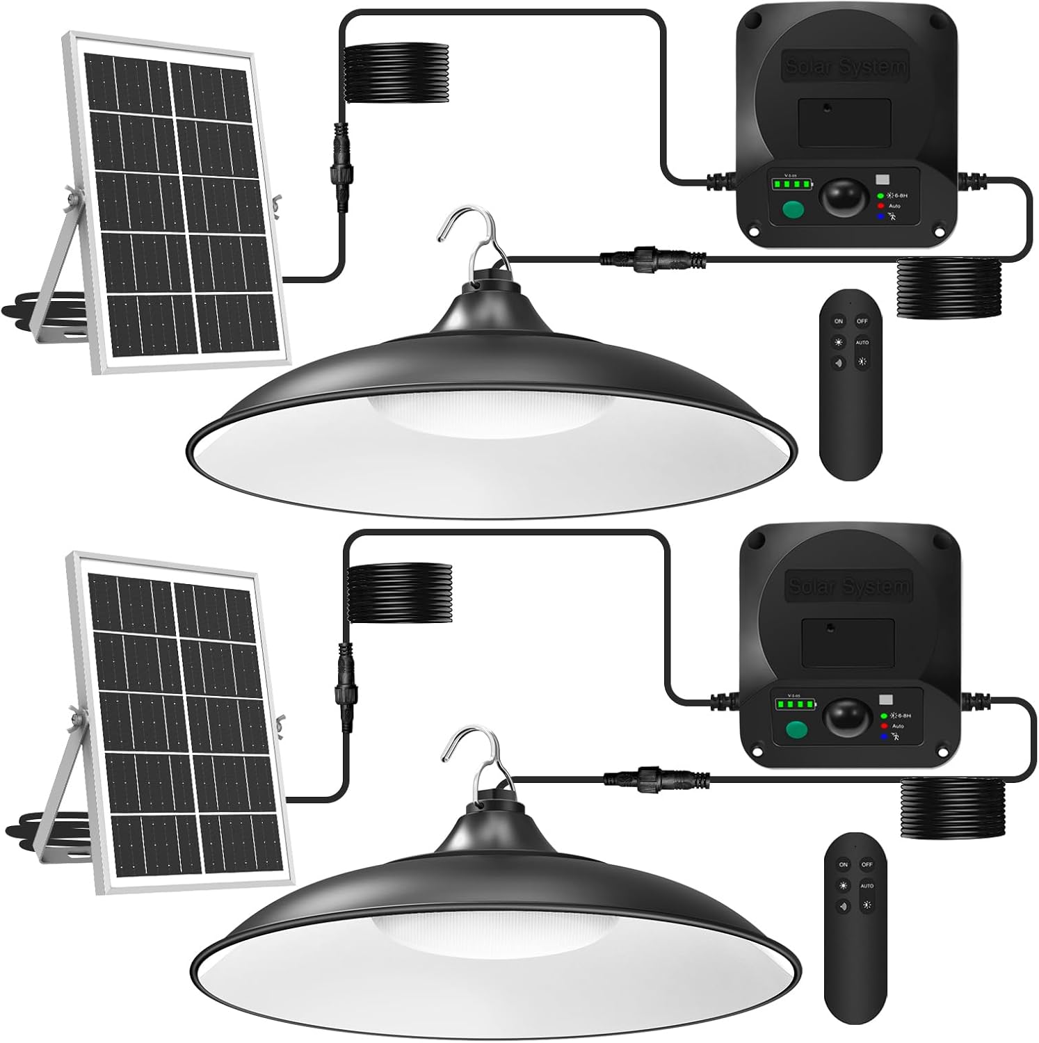 Solar Shed Lights Indoor Outdoor - 2 Pack