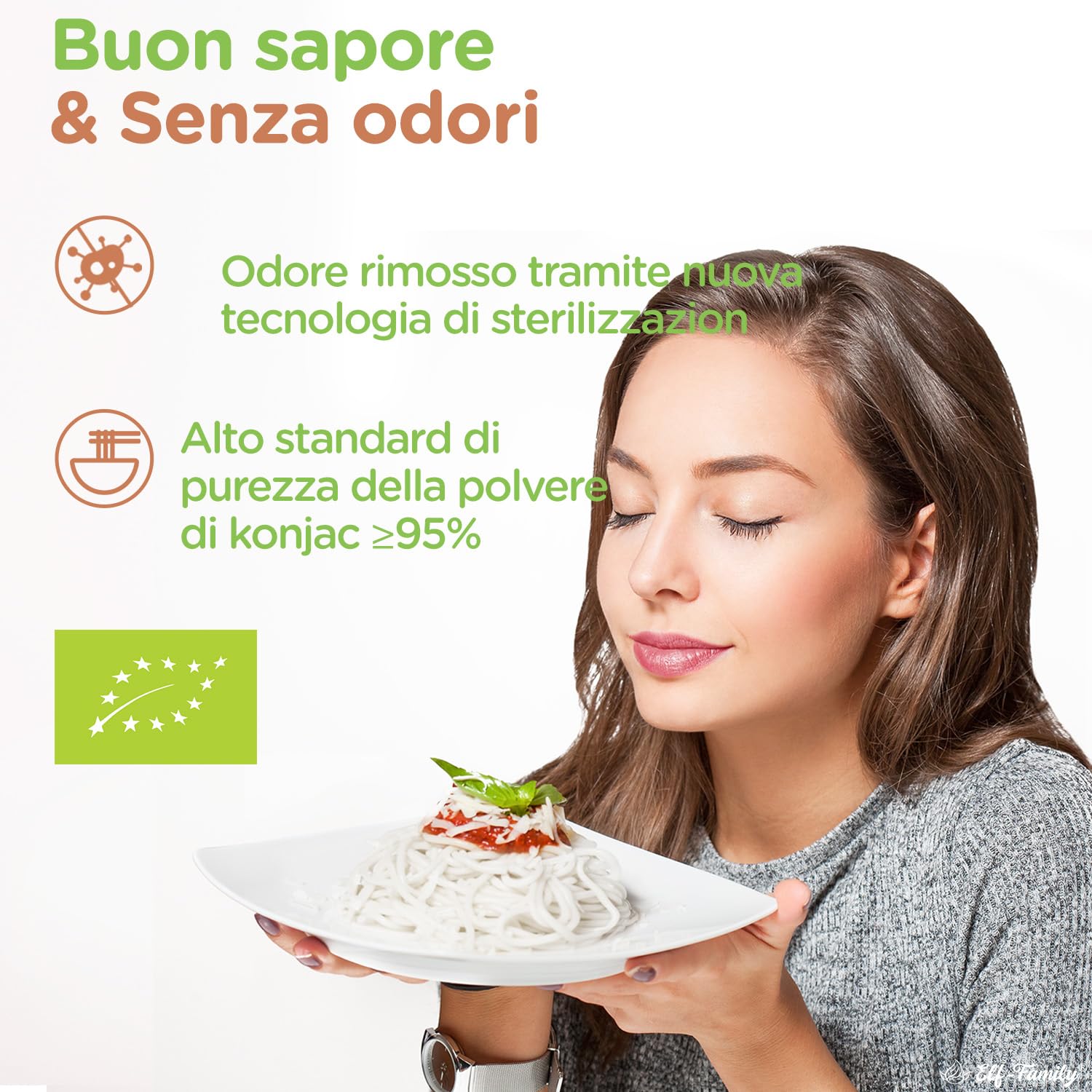 Elf-family Bio Pasta di Konjac Carboidrati Ultra Bassi - Vegano Senza Glutine- 270g x6 Scatole(per 12 Porzioni), Konjac Noodles Shirataki Noodles Ipocalorica/Senza Zucchero - Spaghetti