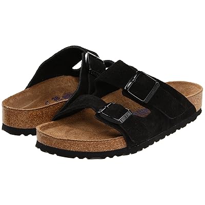 Birkenstock Arizona Soft Footbed Suede (Unisex) Sandals Black Suede