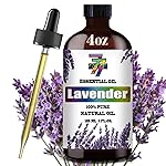 Lavender Essential Oil (4 oz/120 ml) - Lavender Oils for Aromatherapy, diffusers, humidifiers, Home fragrances, DIY Skincare, soap Making, DIY Candle Making, Relaxation, Yoga, and Meditation