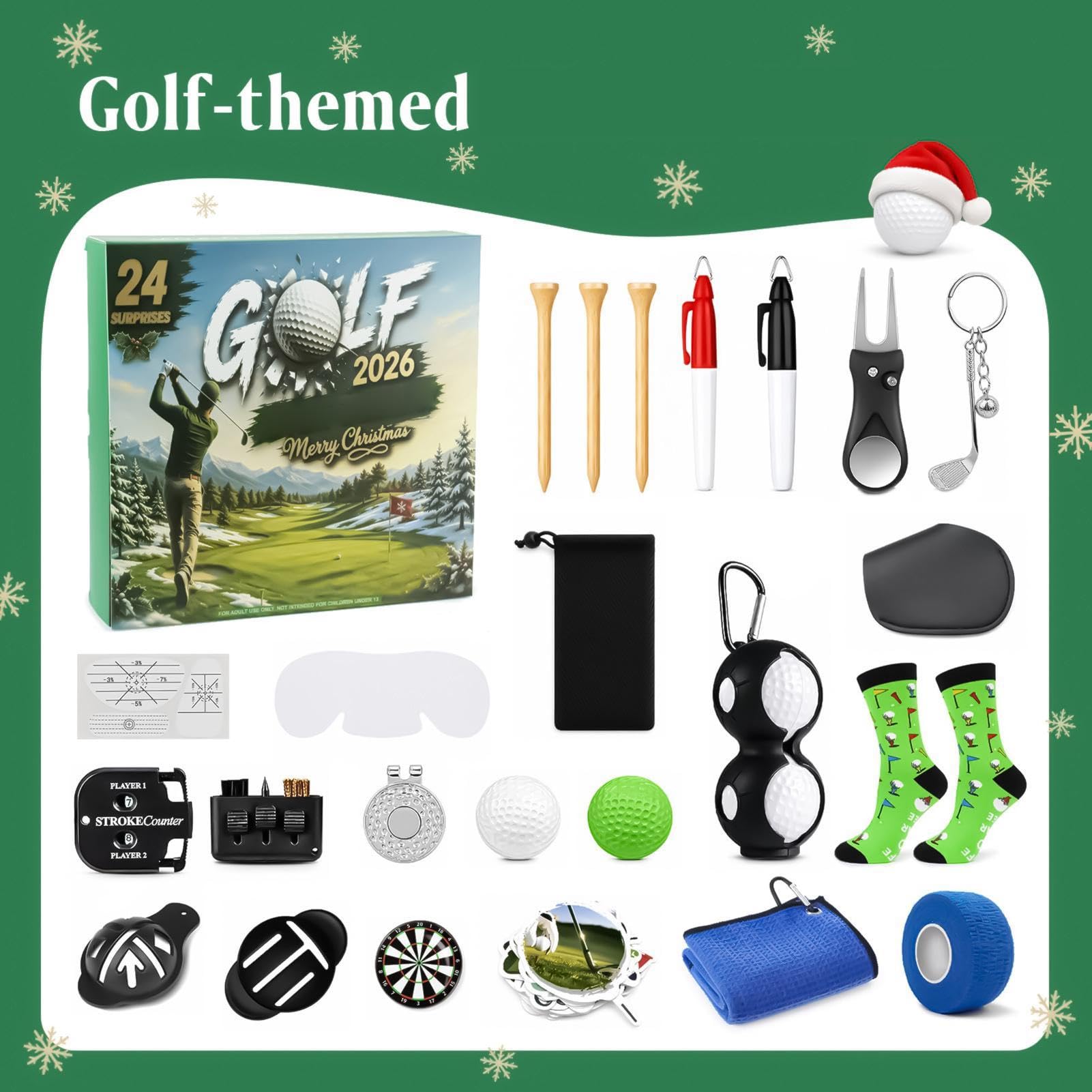 Golf Advent 24 Giorni di Natalizio Portatile 2026