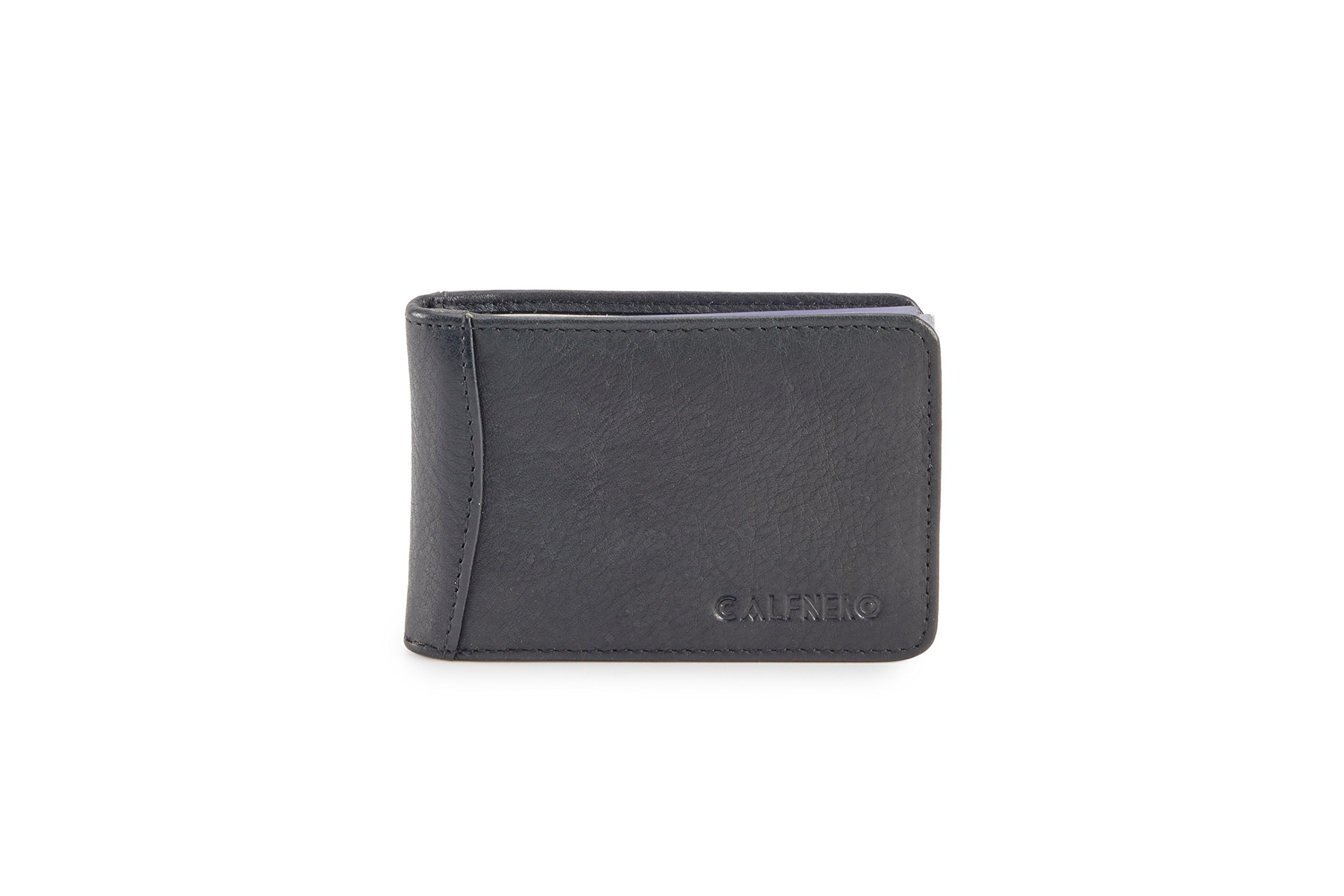 calfnero Genuine Leather Card Case Wallet (Black)-picture-52