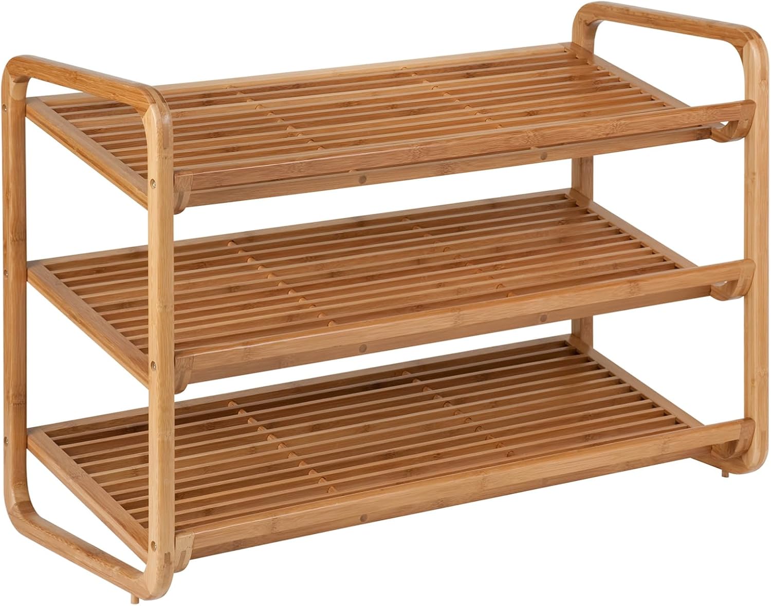 Honey-Can-Do SHO-01599 Bamboo 3-Tier Shoe Shelf 3-Tier Bamboo Shoe Shelf - Image 1 of 7