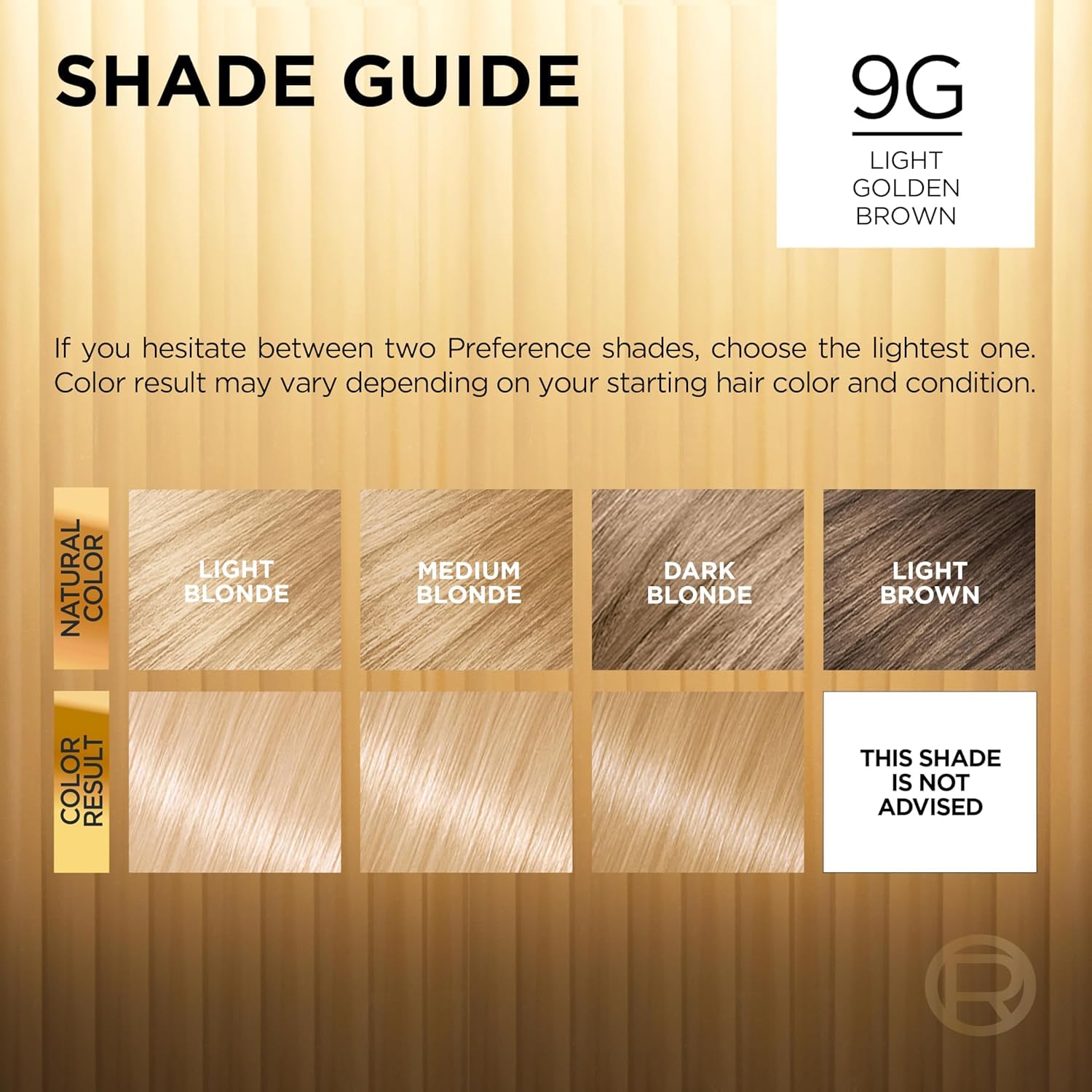 L’Oréal Paris Superior Preference Permanent Hair Color 9G Light Golden Blonde, Pack of 2