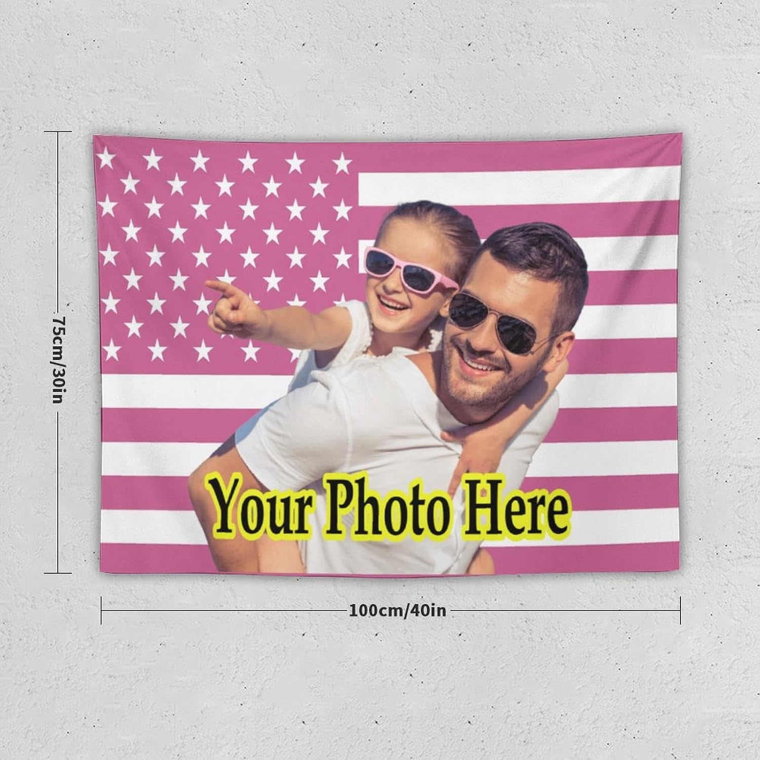 KAMXPOE Personalized Custom Tapestry with Picture Logo Text, Customized The Weeknd Poster Flag for Wall Decorative Backdrop, Horizontal, 40×30 inch - Image 2