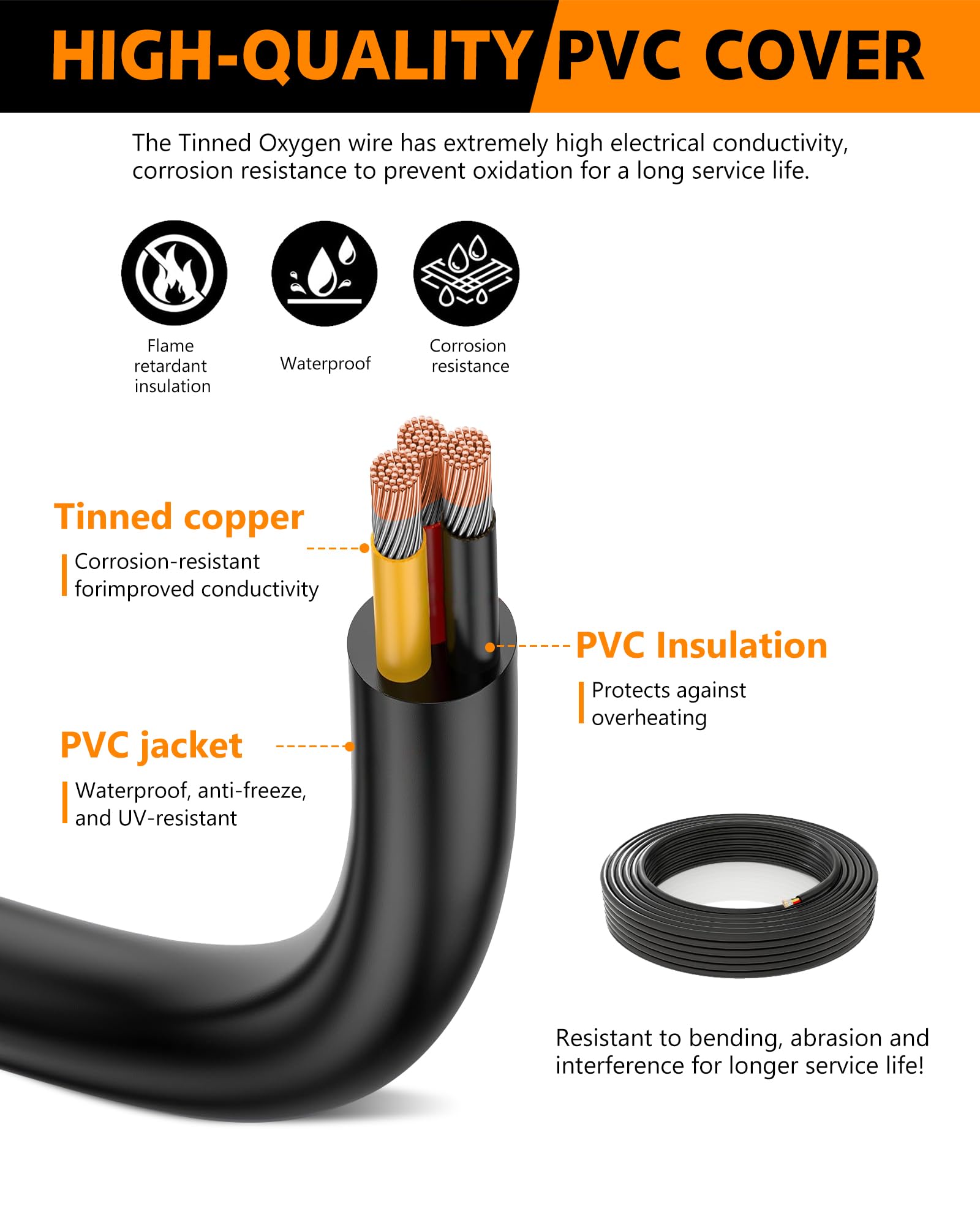 18 Gauge 3 Core Wire, Black, 49.21FT - Image 4