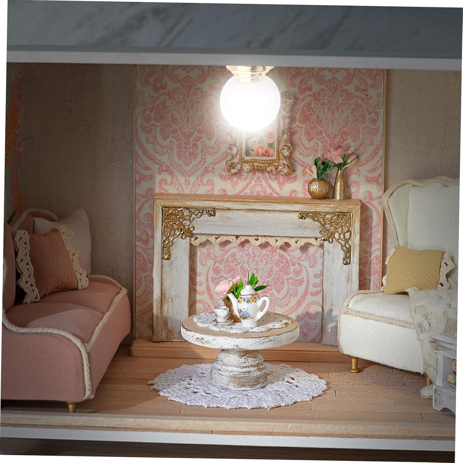 Toddmomy 3pcs Dollhouse Mini Led Ceiling Lamp Round Decorative Light for Miniature Houses Easy to Install Safe Material Unique Home Decor Accessory