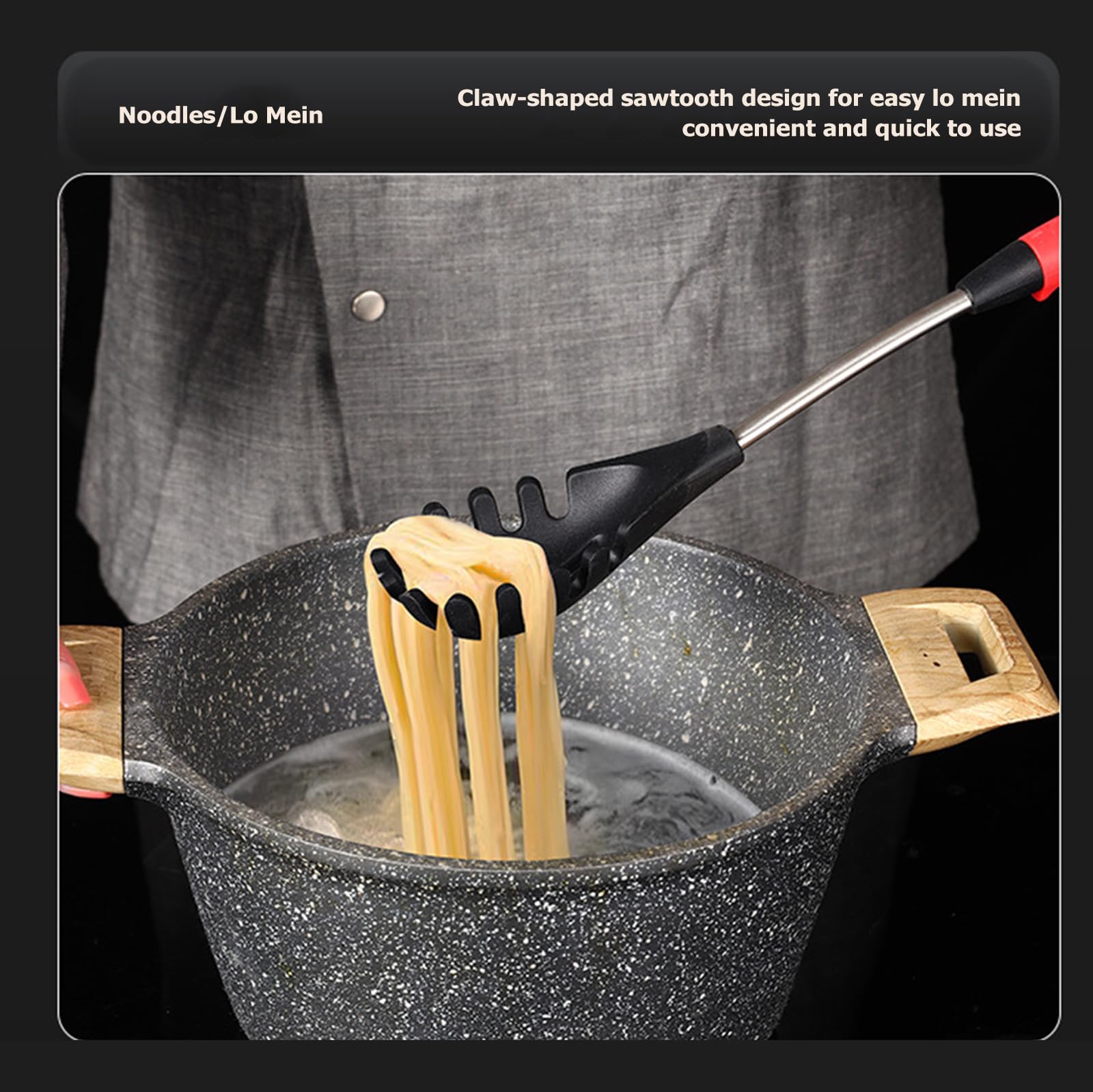 Küchenhelfer Set, Silikon Küchenutensilien Kochutensilien Set, Antihaft Hitzebeständiger Kochbesteck Set Mit Edelstahlgriff, Gesund & Langlebig, Spülmaschinengeeignet, 8 Stück