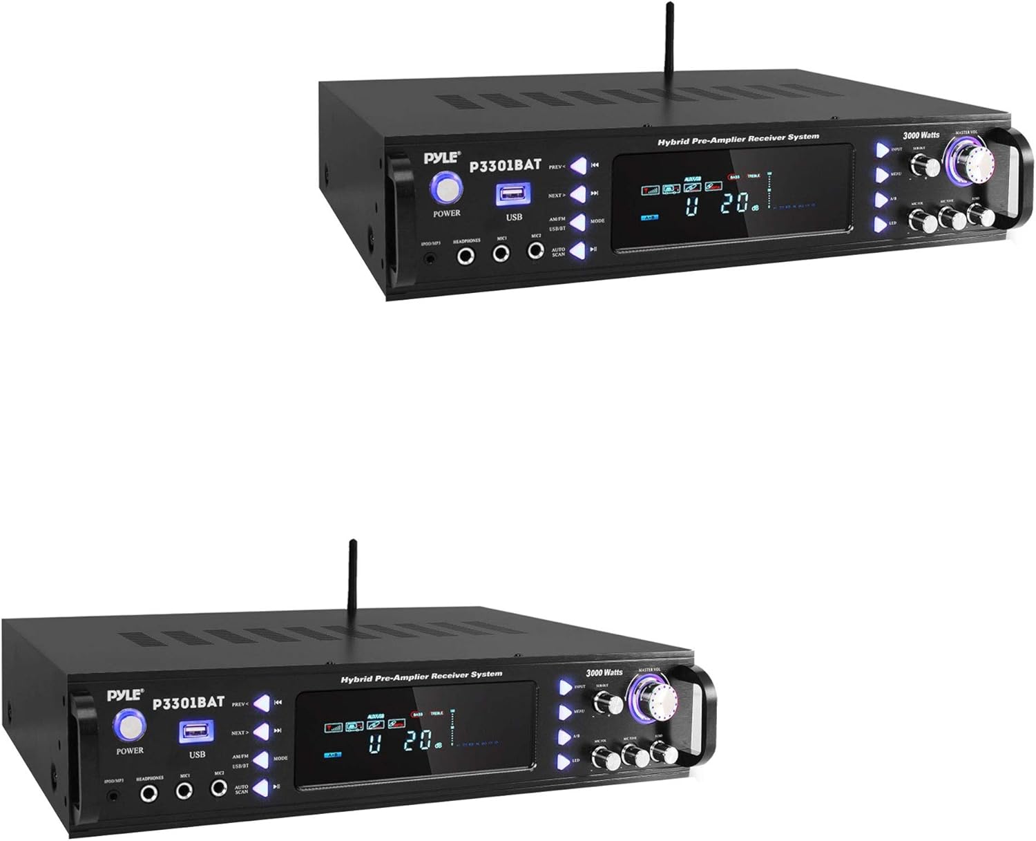 Pyle P3301BAT 3000 W Pro Wireless Multi Channel Bluetooth