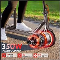 Vista 12 de Patinete eléctrico – Neumáticos sólidos de 8.5"/10", motor de 350 W/500 W, hasta 19-22 MPH y 21-24 millas de largo alcance portátil para adultos