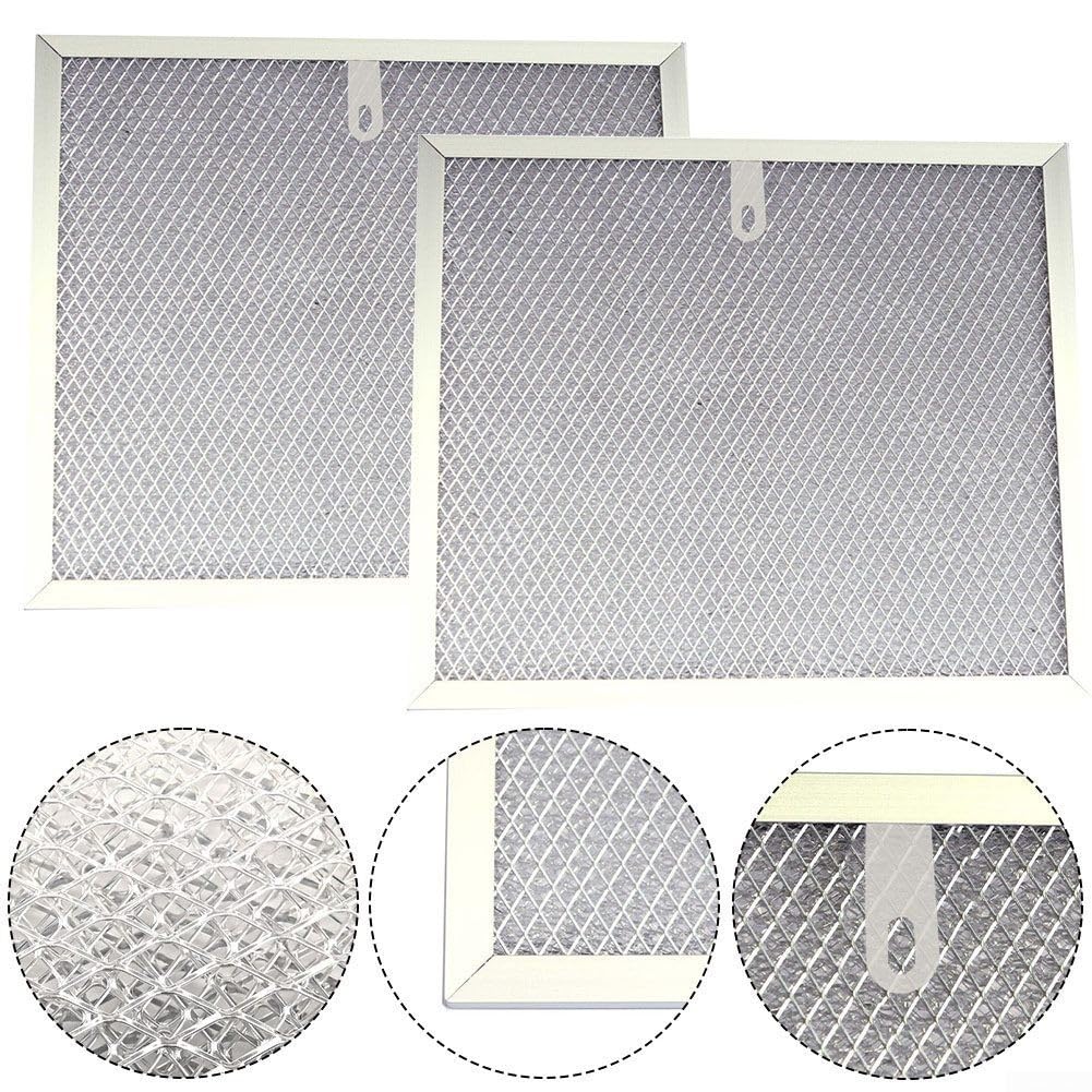 Metalowy filtr przeciwtłuszczowy do okapu kuchenne 2 szt. Filtr aluminiowy do okapów kuchennych serii ACC187, zastępuje WRJ603UW WRJ600UW WRJ600US WRJ600UK RFD602W RFD602S WRJ611US, 315 x 276 mm
