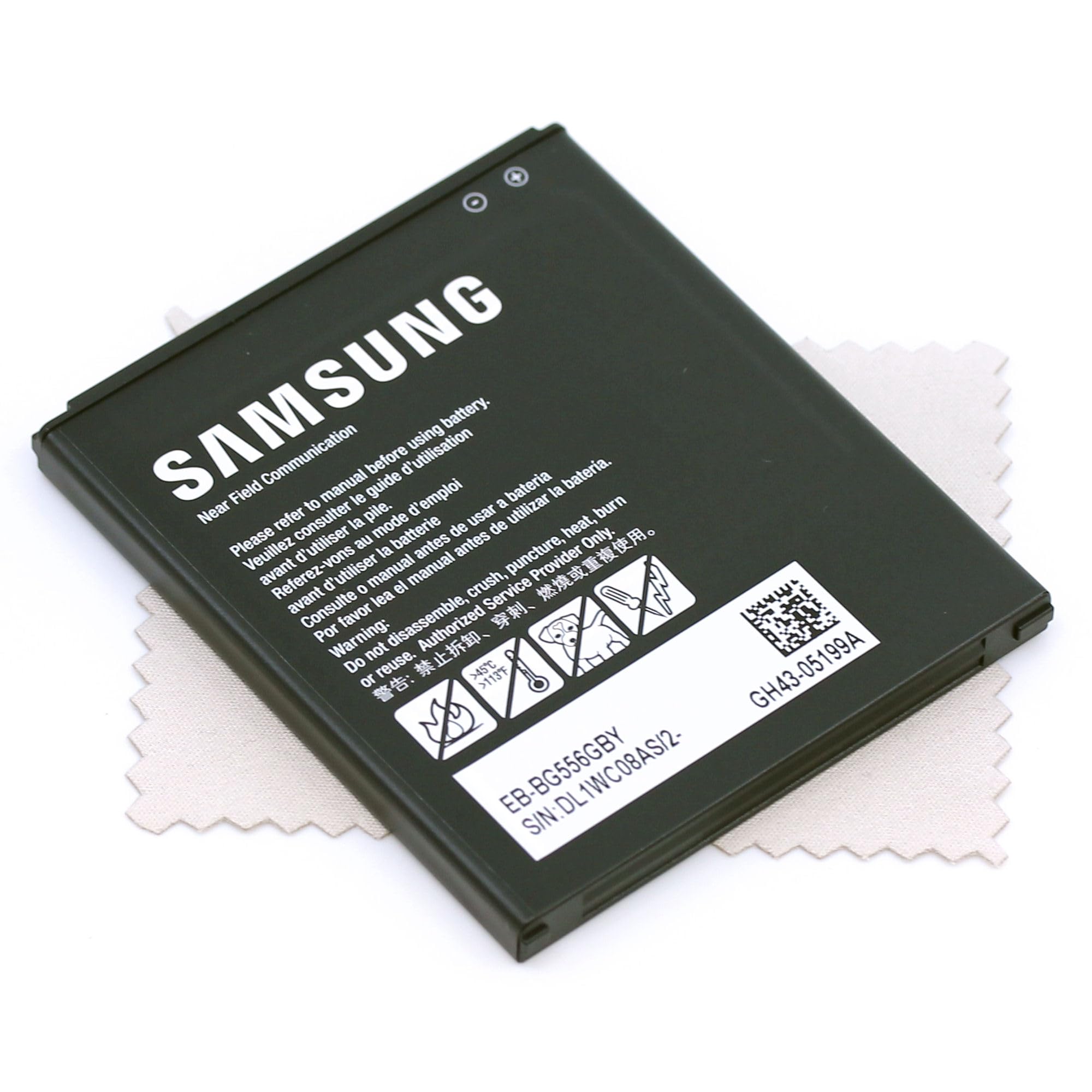 Akku für Samsung Original EB-BG556GBY für Samsung Galaxy Xcover 7 G556B mit mungoo Displayputztuch