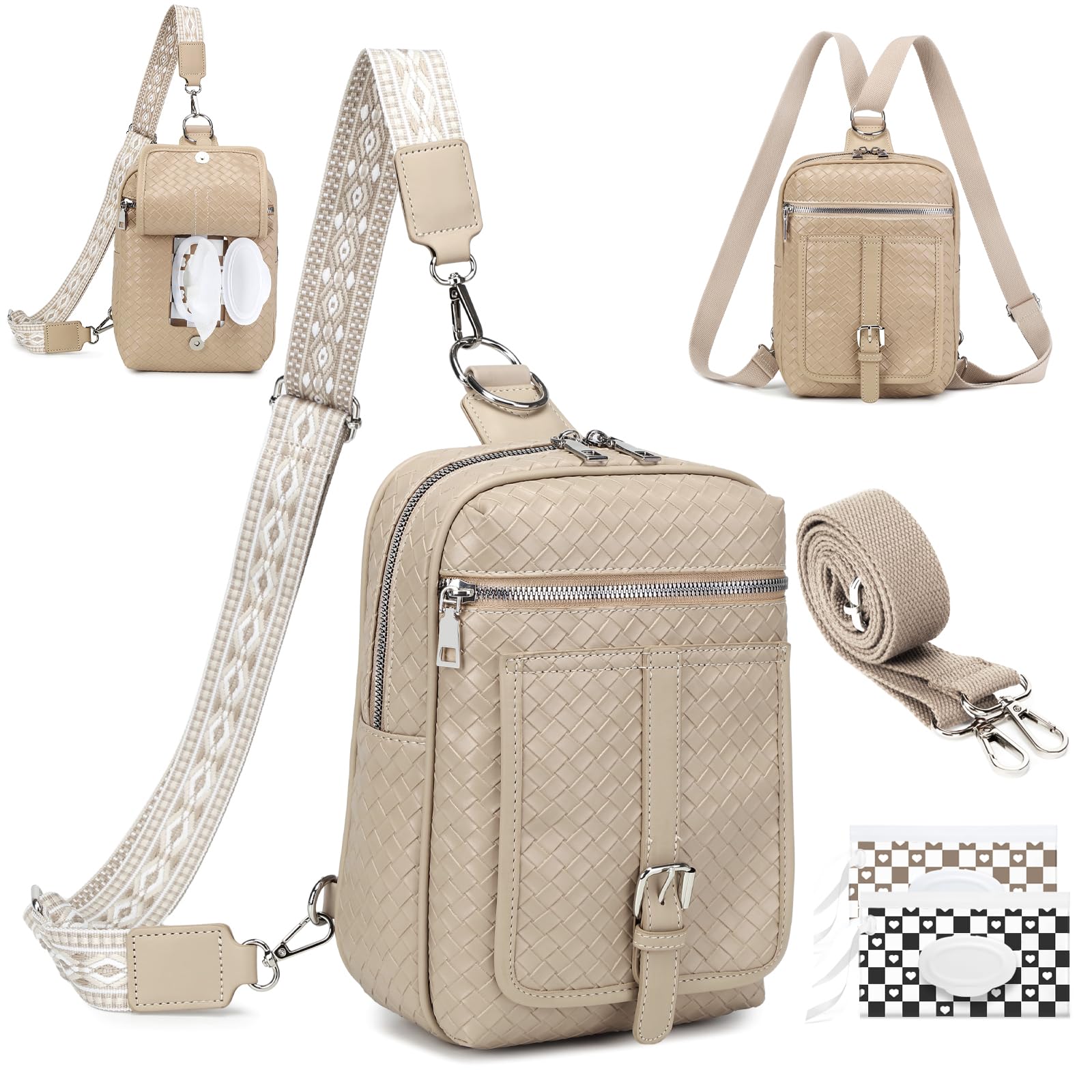 MYHOZEE Small Diaper Bag Crossbody Sling Purse