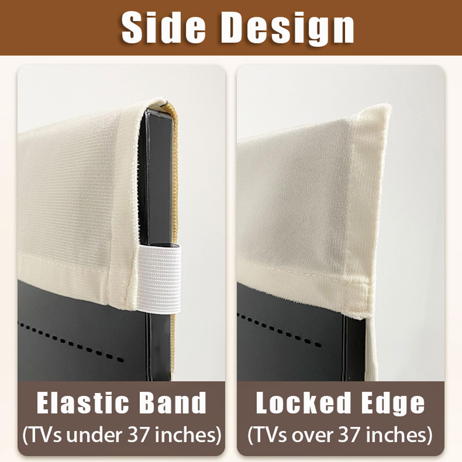 Couverture TV Anti-poussière,Cache-poussière pour Téléviseur D'intérieur,Couverture de Télévision Housse d'Écran Protection,Élastique,Lavable,Respirant,for TV de 24 à 65 Pouces