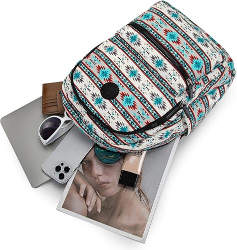 Miniatura 6 de Montana West Western - Mochila para mujer, ligera, informal, para viajes con computadora portátil, A1-Aztec Beige 4, Mochilas Daypack