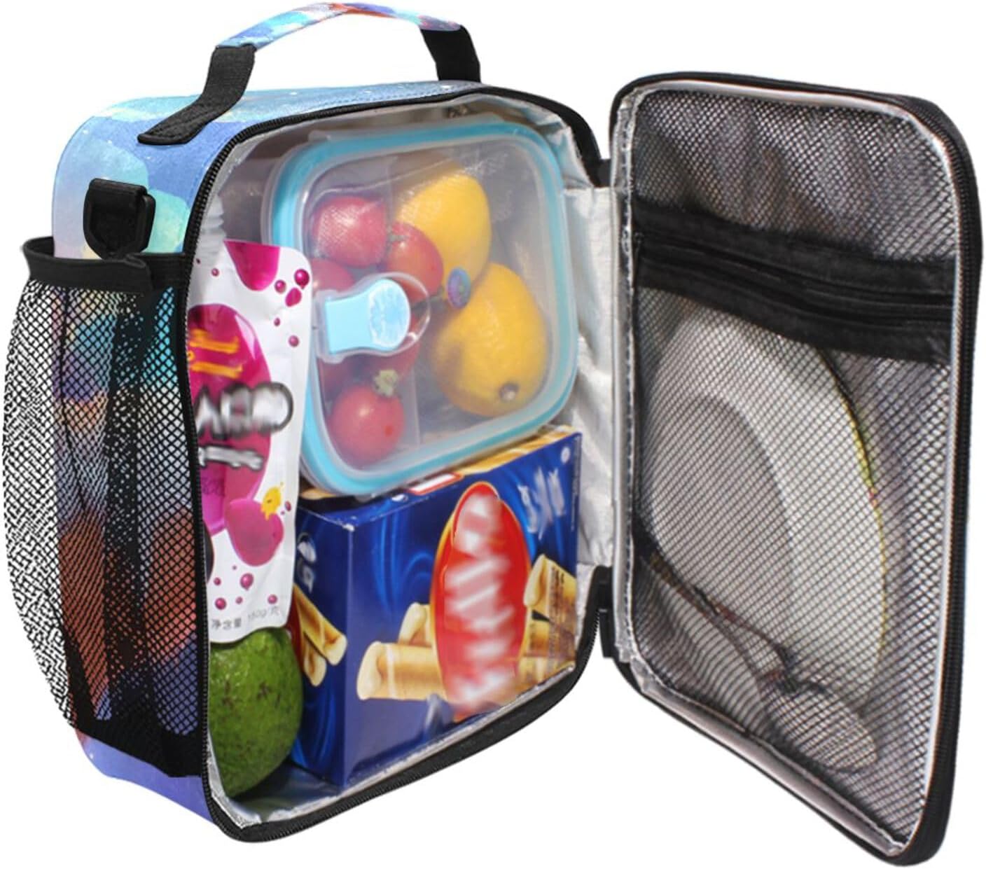 ALAZA Beautiful Fox Sky Lunch Box for Women Men Kids Boys Girls Insulated Cooler Bag with Handle & Strap image 4