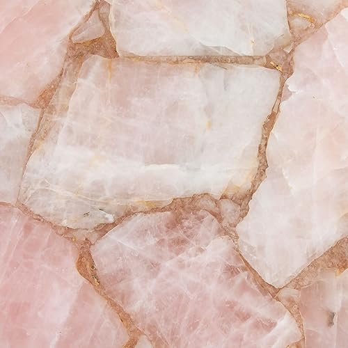 Thirstystone Diseño de cuarzo rosa decorativo tolerante al calor de piedra cerámica salvamanteles 7.9 pulgadas cuadrado protector de corcho, fácil