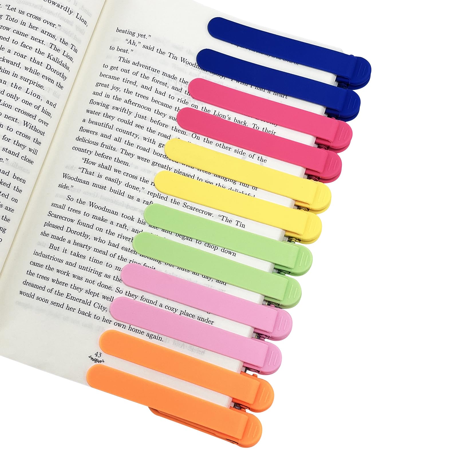 12Pcs Automatic Bookmark, Silicone Smart Book Marks for Reading Women, Men, Kids,Cute Unique Book Markers Bookmark Clip Reading Accessories Gifts for