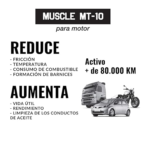 Miniatura 5 de Muscle Metal Treatment MT-10, 16 onzas líquidas, aditivo de aceite antifricción