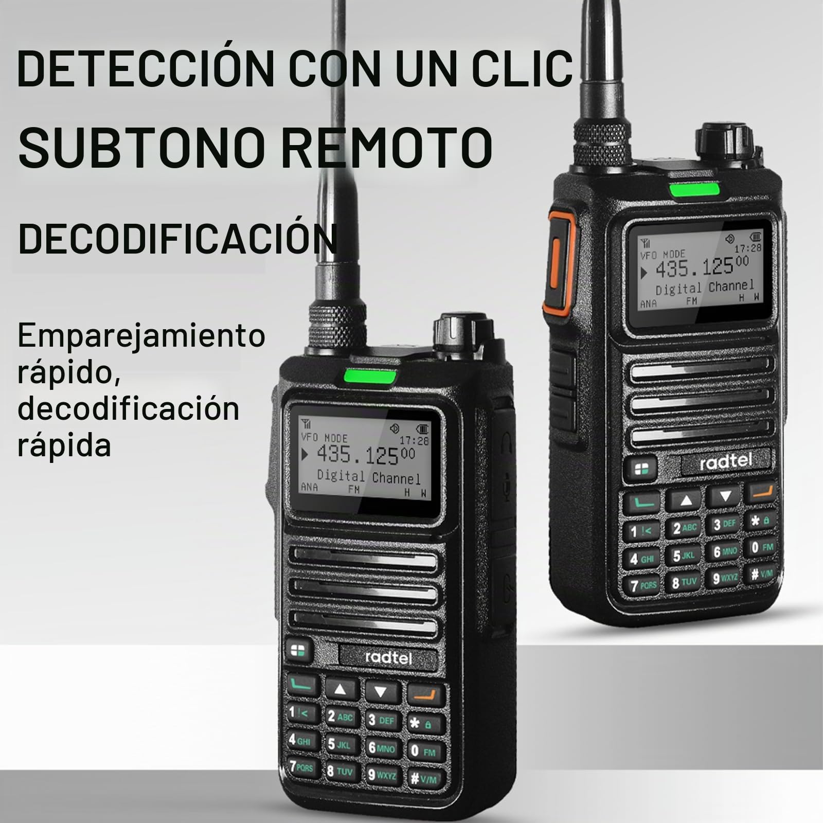 Radtel RT-4D DMR Radio – Walkie Talkie Digital, Modo Doble Analógico/Digital, 1024 Canales, Doble Ranura de Tiempo, Comunicación de Radioaficionado