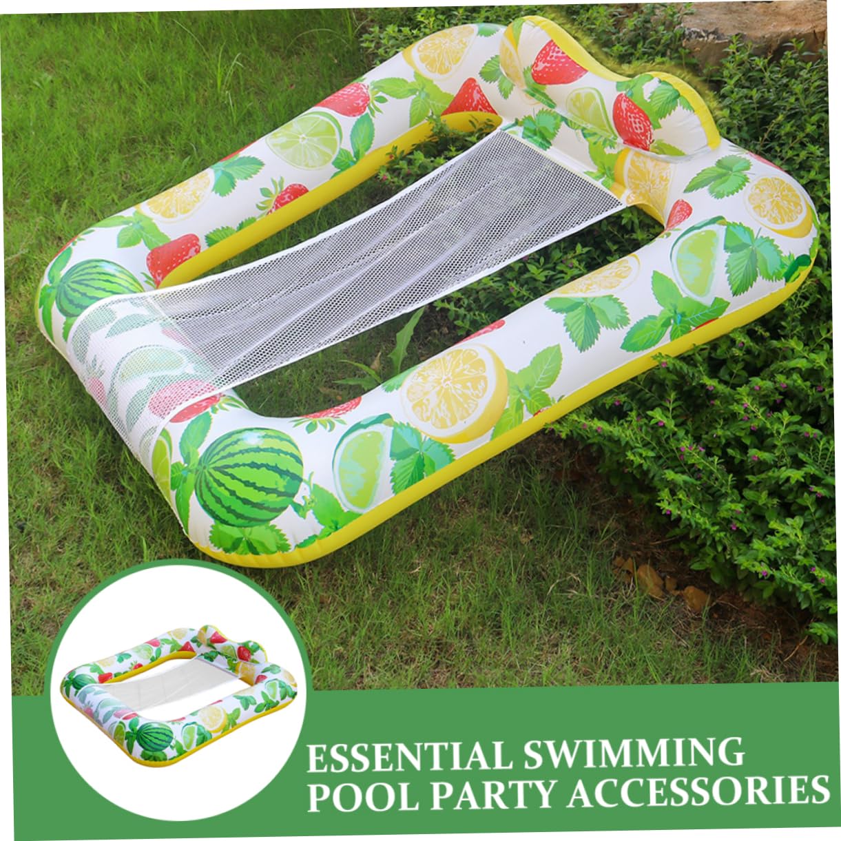 Hamaca de Red Flotante para Piscina de PVC Plegable para Adultos