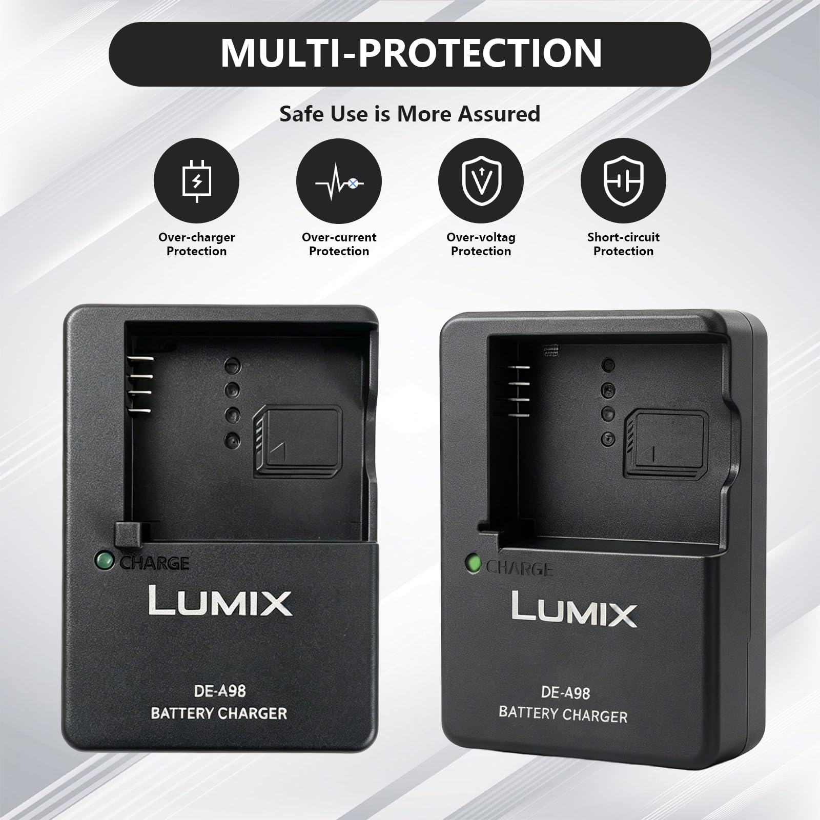Amazon.com : DE-A98 Charger Compatible with Panasonic Camera LUMIX