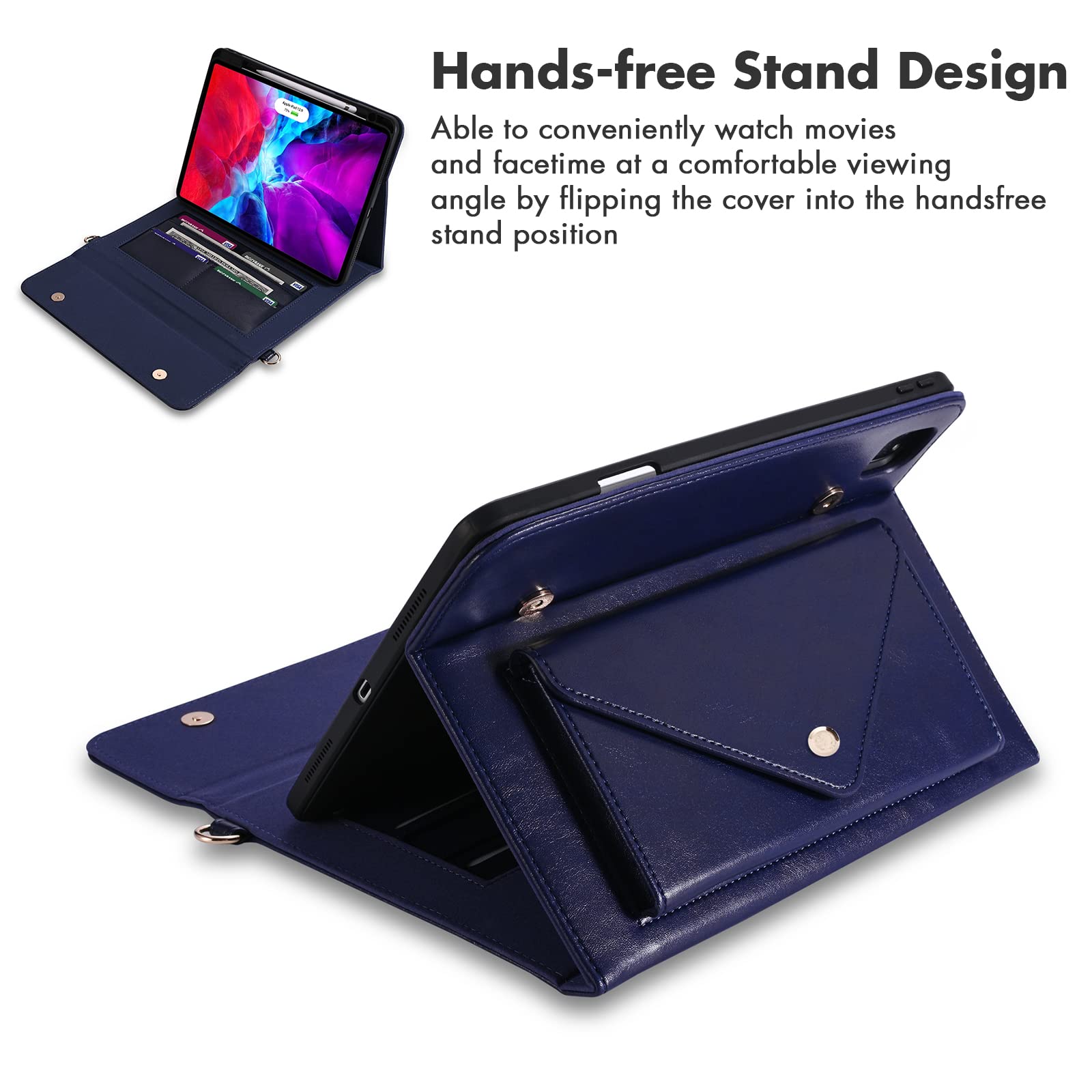 Dteck Capa para iPad Air 13 (M2) 2024/iPad Pro 12,9 polegadas 6ª
