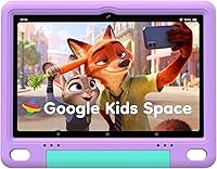 ShareCloud 10.1" Kids Tablet Android 15: 24GB RAM 64GB ROM 1TB Expandable, Parental Controls, WiFi 6, EVA Case, 6600mAh Battery (Purple)