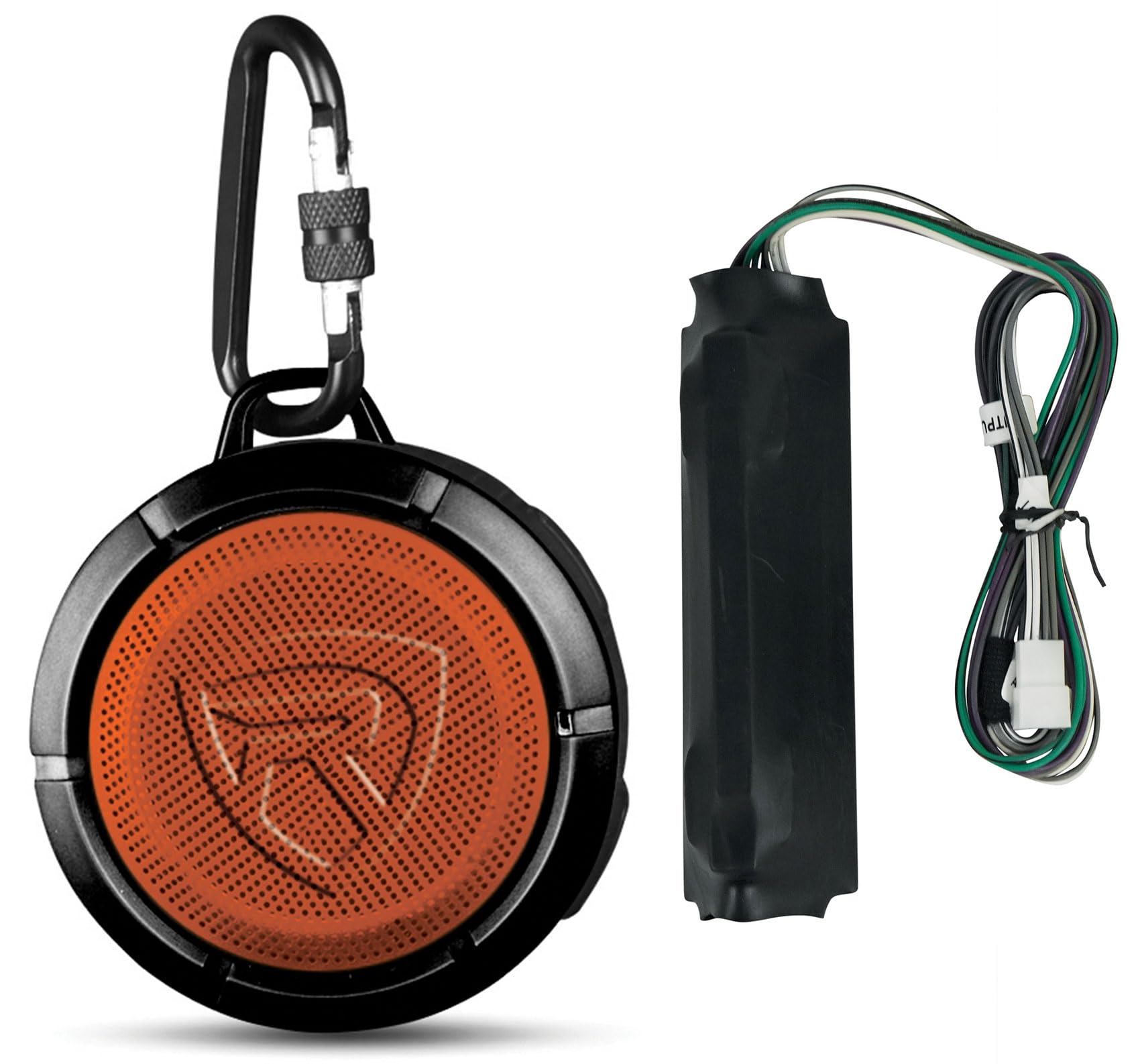 Audiosavings Bundle: Alpine KCX-F200INT OEM Amp Harness for X409-WRA-JL 2018 Jeep Wrangler+Gladiator Bundle with Rockville RPB1 10W Waterproof Portable Handheld Bluetooth Speaker+NFC Loud! (2 Items)