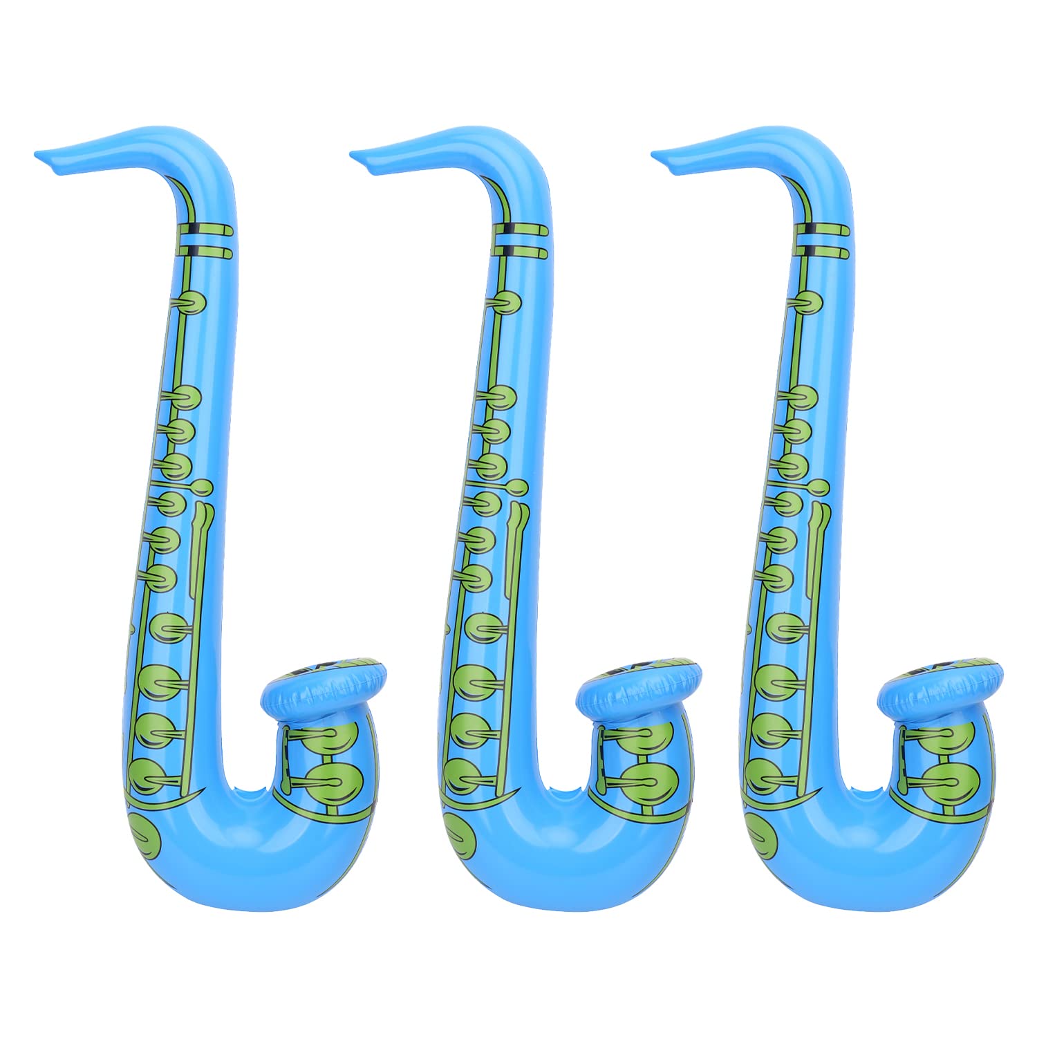Trimming Shop Inflatable Saxophone Balloon 3pcs, Blue