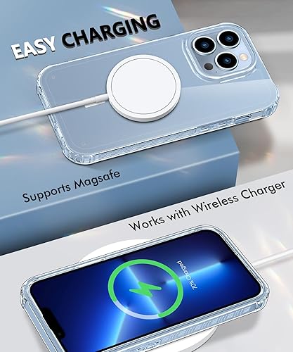 Miniatura 5 de Funda transparente compatible con iPhone 13 Pro Max, protector de pantalla integrado, con protector de lente de cámara, compatible con MagSafe,