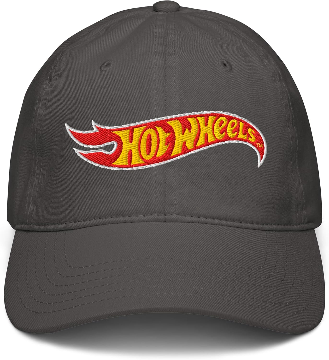 Hot Wheels Classic Logo White Border Adjustable Baseball Hat