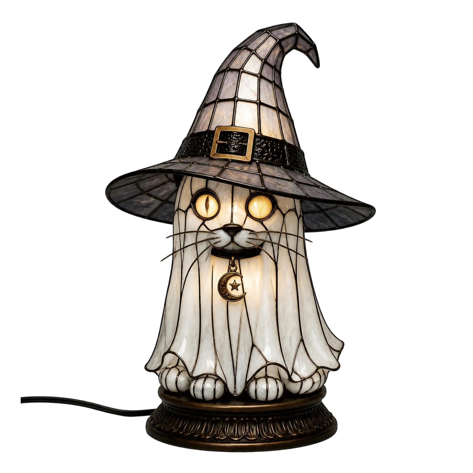 Troxel Witch Hat Lamp LED Light Gothic Decor Warm Glow Night Light for Bedroom Mantel Bookshelf Entryway Halloween Party Witchy Room G L