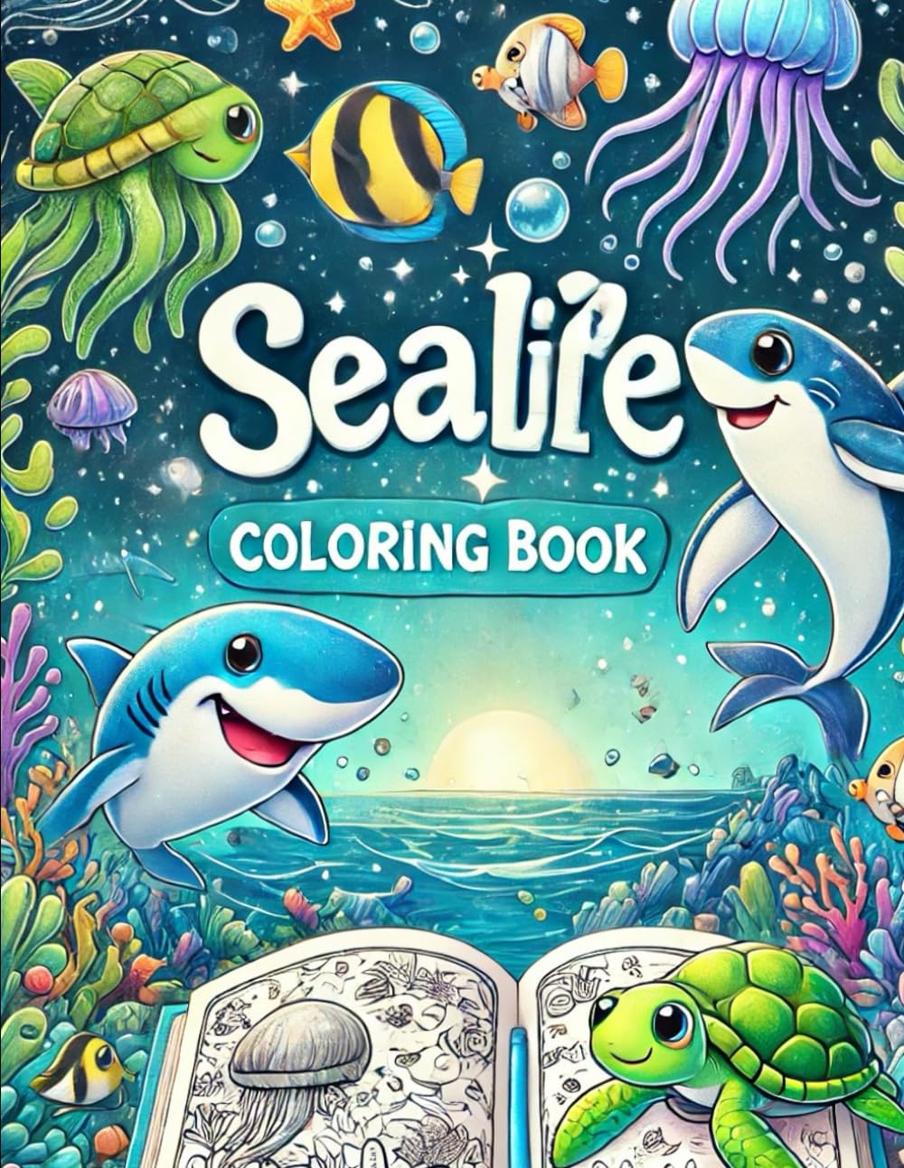 A Fun Sealife Coloring Adventure for Kids: A Whimsical Coloring Book Journey