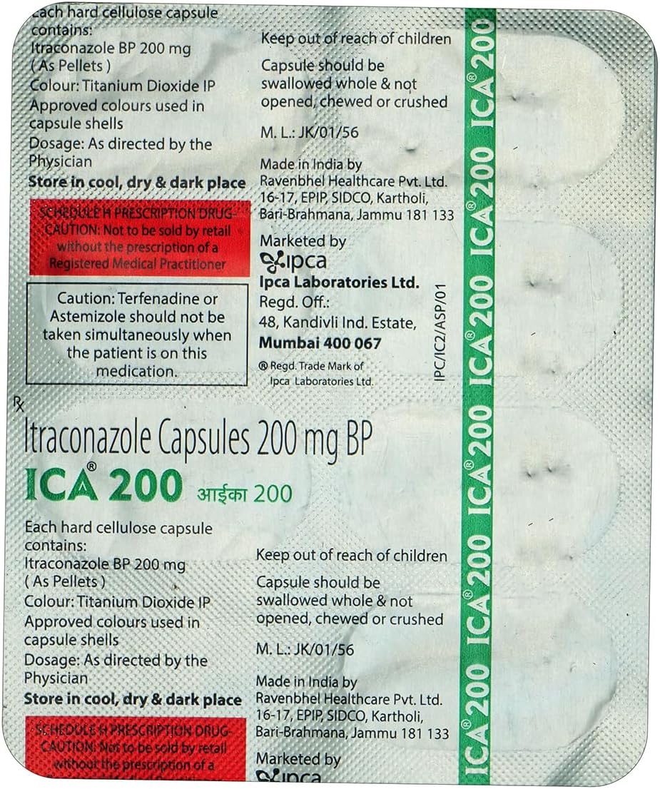 ICA 200mg - Strip of 7 Capsules