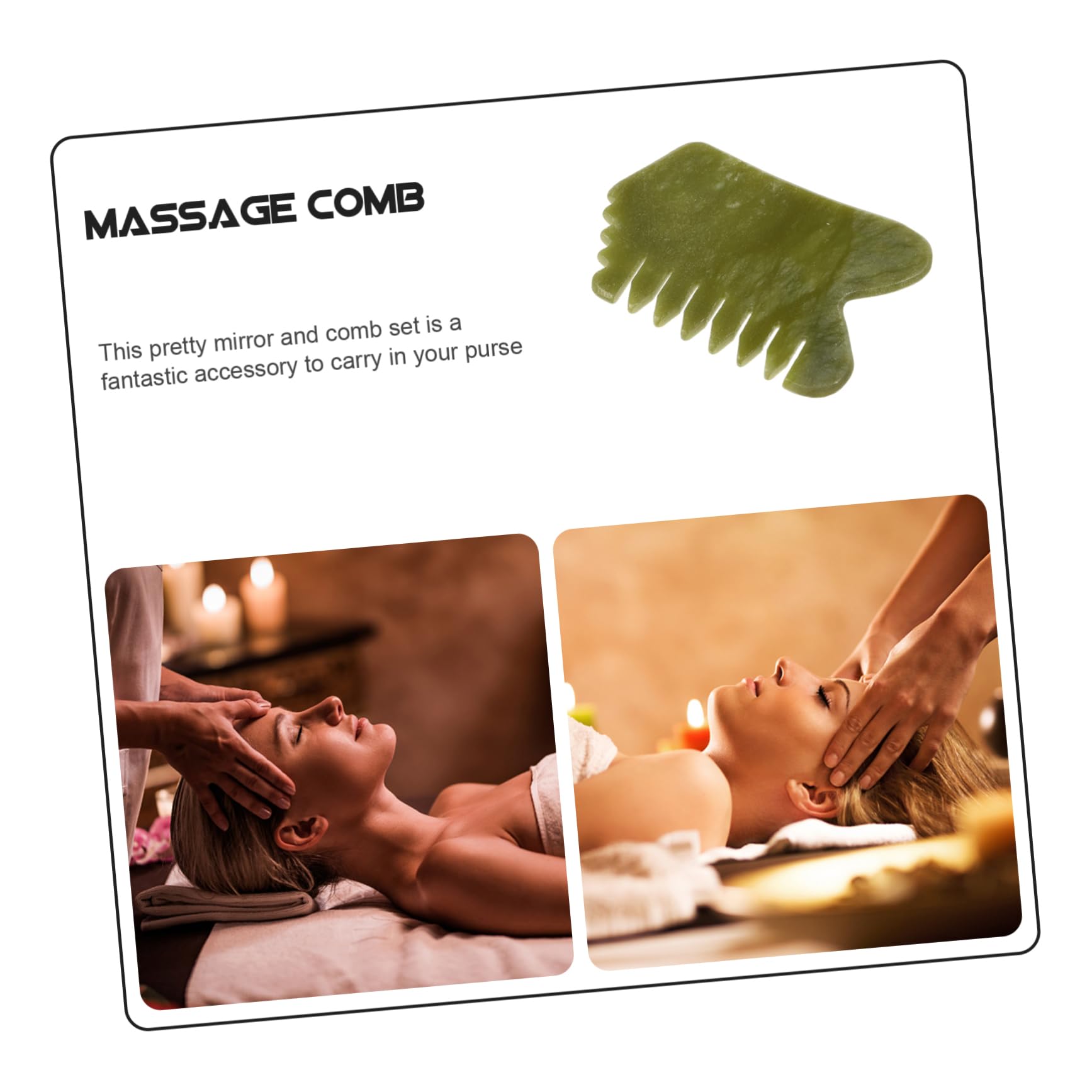 GLEAVI 5 Stück Kopfhautmassage-werkzeug Haarkamm Jadekamm Natürliches Schabbrett Für Die Wöchentliche Gesichtsanwendung