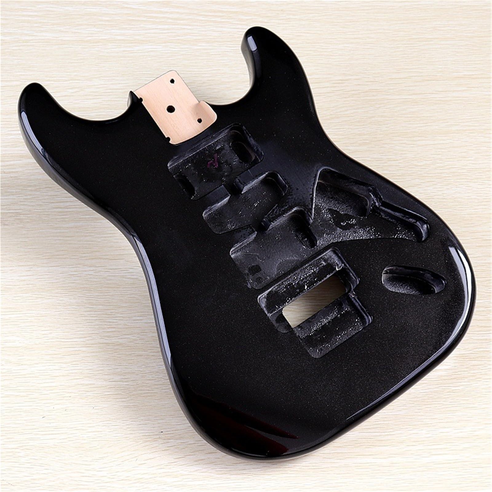 Unfinished Guitar Body Black Double Crank Electric Guitar Body Modification DIY Accessories