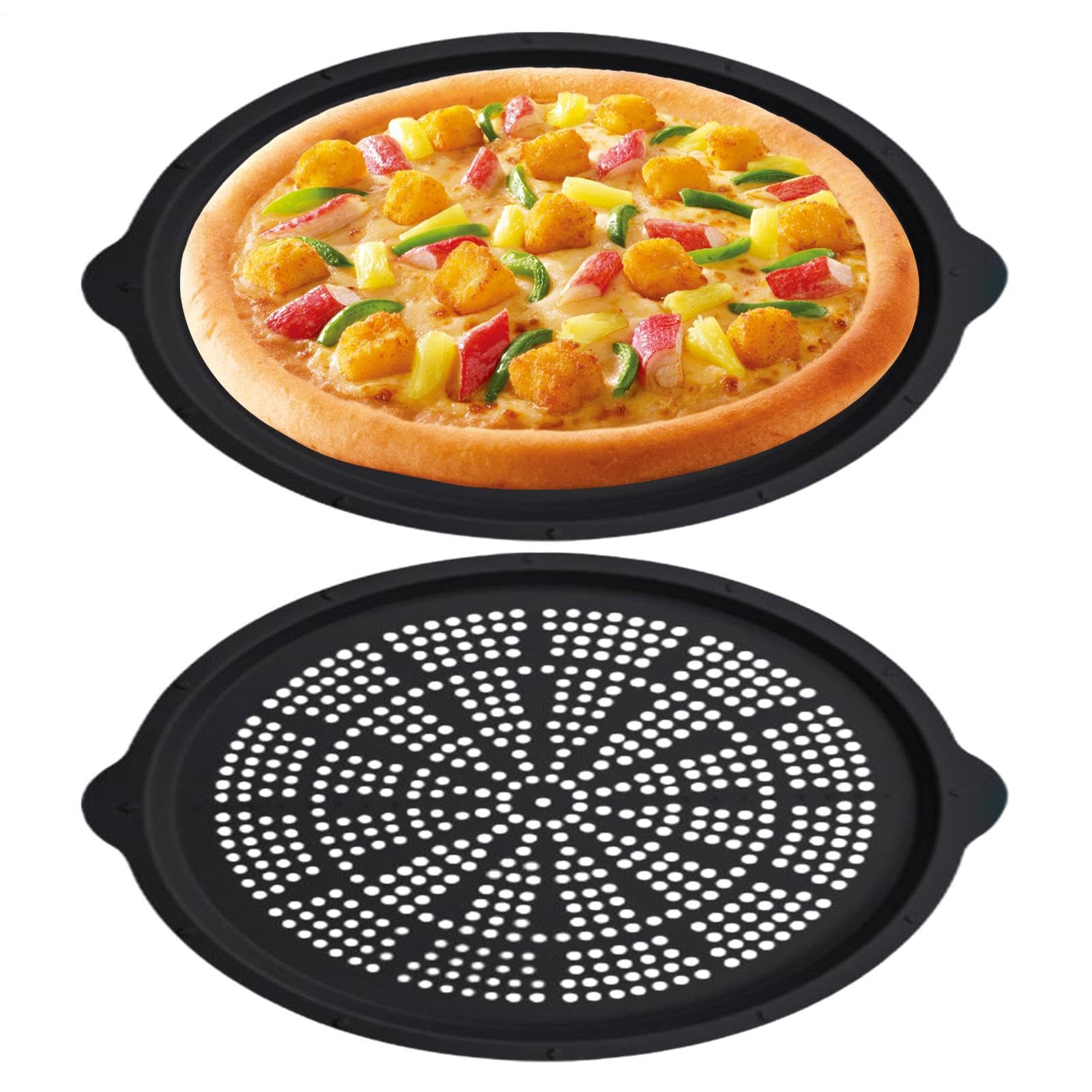 Molde Para Pizza - Sartén Antiadherente Para Pizza Con Agujeros