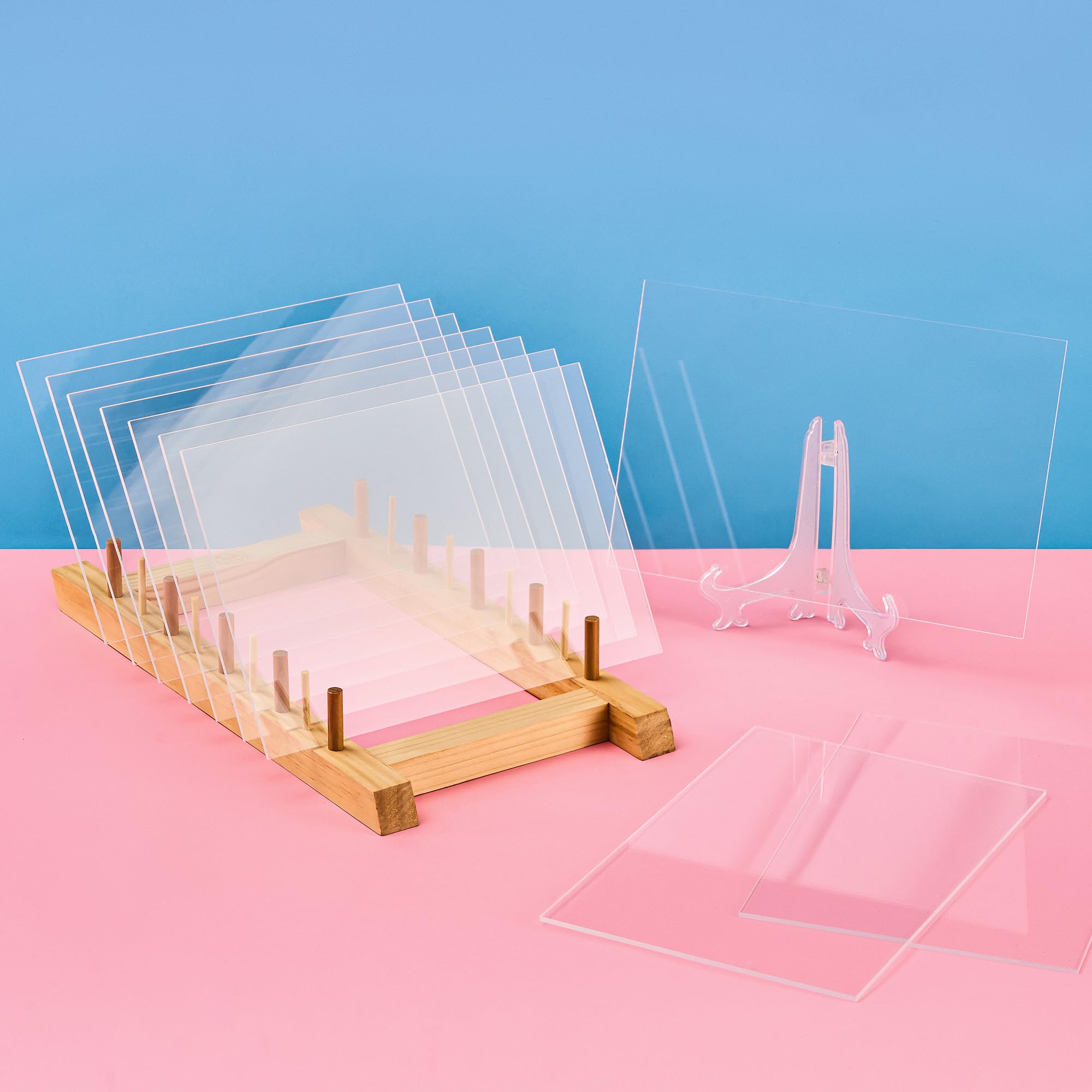 Clear Acrylic Sheets - 10 Pack for DIY & Laser Engraving -7 Clear Acrylic Sheets - 10 Pack for DIY & Laser Engraving -7