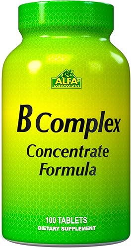 ALFA VITAMINS Fórmula B Complex - Suplemento nutricional diario - Vitaminas B para un corazón y sistema nervioso más saludable, y aumento de energía